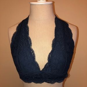 Out From Under Halter Bralette (Navy)